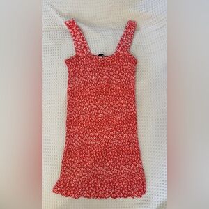 Orange Floral Dress